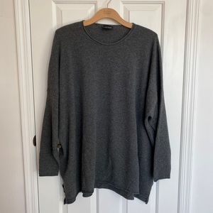 Capra Studio Oversized Gray Cashmere Tunic Sweater